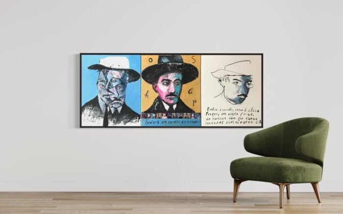 Ramon Gieling - Three studies for Pessoa - Acrylic on canvas, impression interior