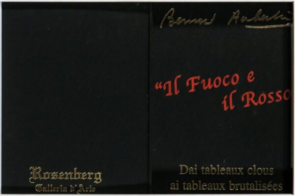 Bernard Aubertin - Il Fuoco e il Rosso - prygraphy on book in plexiglas case