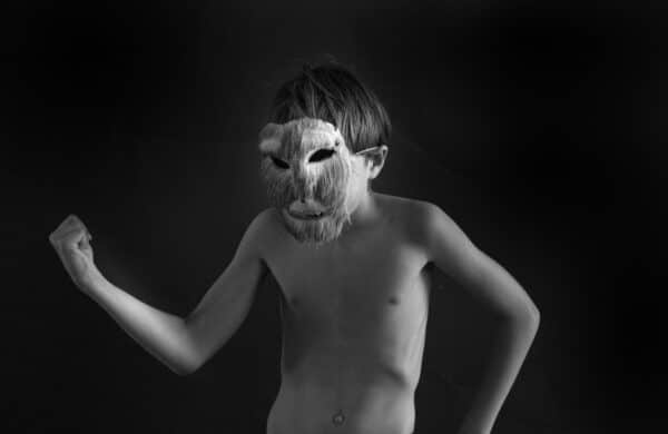 RAMON GIELING - "Damian with mask" - Photograph (own print, edition: 2)