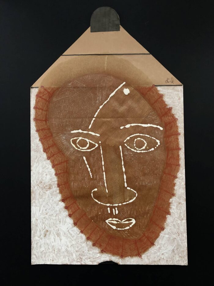 DIRK CELIS - "Pablo 36", mixed media on kraft paper