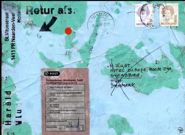 Detail Hotel Europe - Harald Vlugt: Envelop met deel kaart