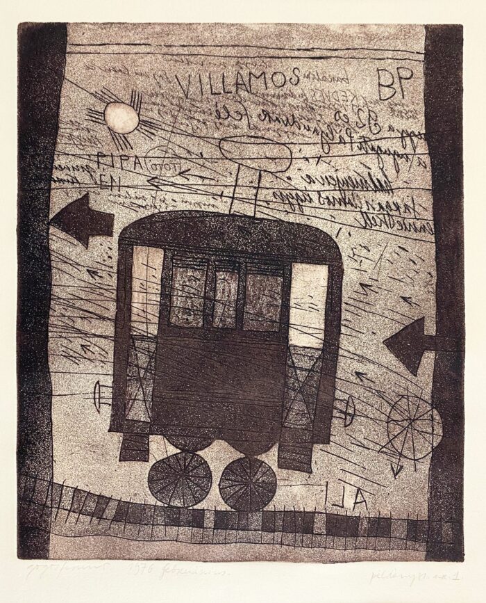 FERENC GÖGÖS - "Villamos" - Etching (Nr.1)