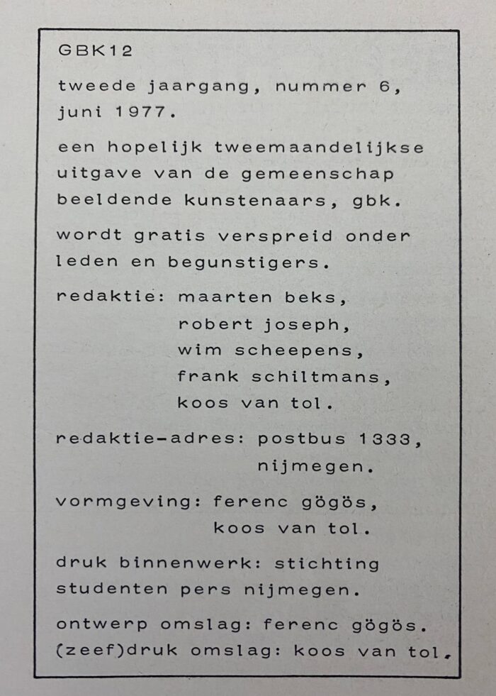 FERENC GÖGÖS – “GBK12” – bijzondere uitgave tijdschrift - Image 4