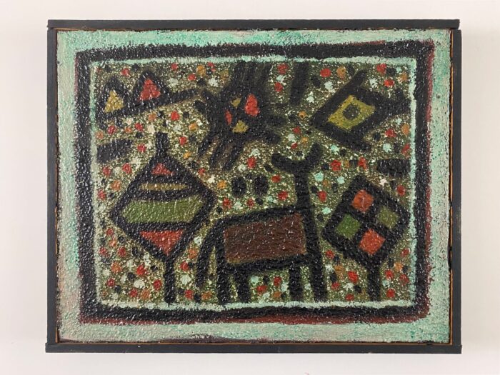 Ferenc Gögös - Zonder titel - acrylverf op hardboard