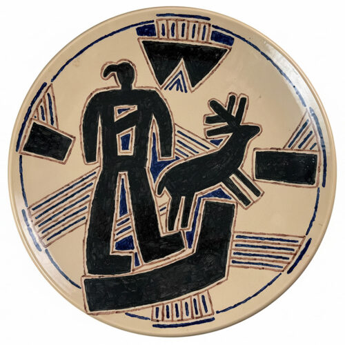 Ferenc Gögös - 'Herder' (pastoralist) - Large ceramic bowl - front side