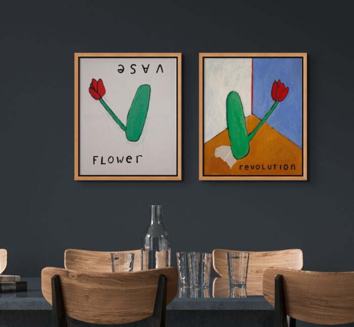 RAMON GIELING - "Revolution" - in interieur met "Flower Vase"