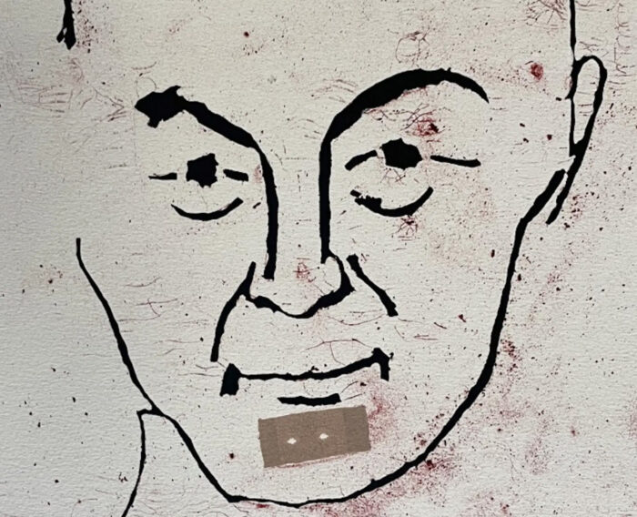 Frank Lodeizen - 'Lucebert' - zeefdruk, detail