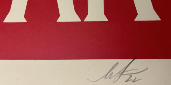 Frank Shepard Fairey - 'Make art not war' - signature