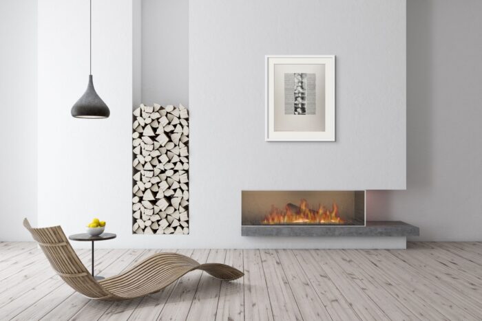 Guido Lippens - Offset print - impressie in interieur met lijst