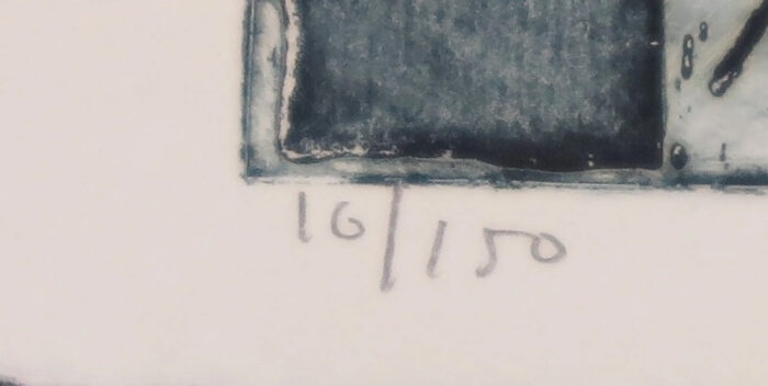 Jan Montyn - Ets - aquatint zonder titel, nummering