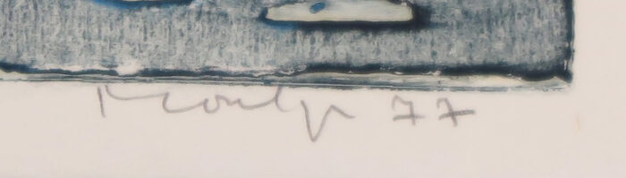 Jan Montyn - Ets - aquatint zonder titel, signatuur, datering