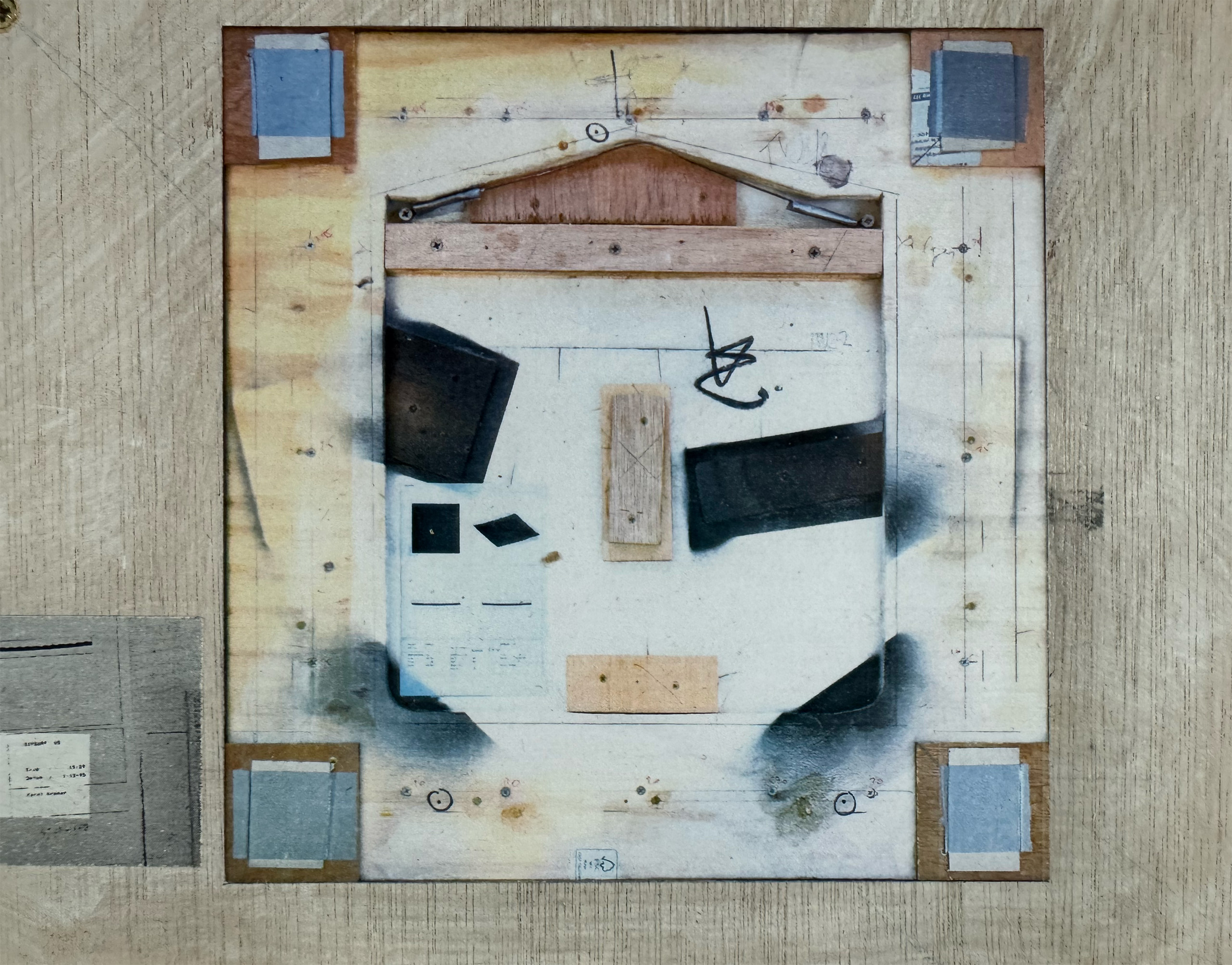 Karel Kremer - 'Relief I' sculpture in frame