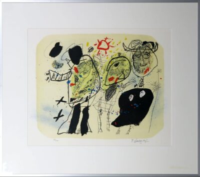 KEES SALENTIJN - "Tres Hombrecitos" Lithograph (large, in frame)
