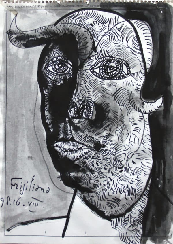 RAMON GIELING - "Minotaur II" - ink on paper