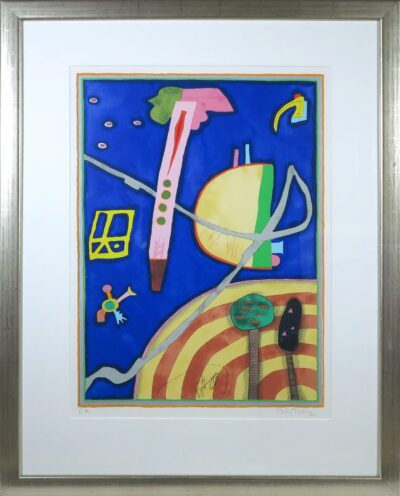 MARTIN BRADLEY - 'Composition au ciel blue' - silkscreen print framed