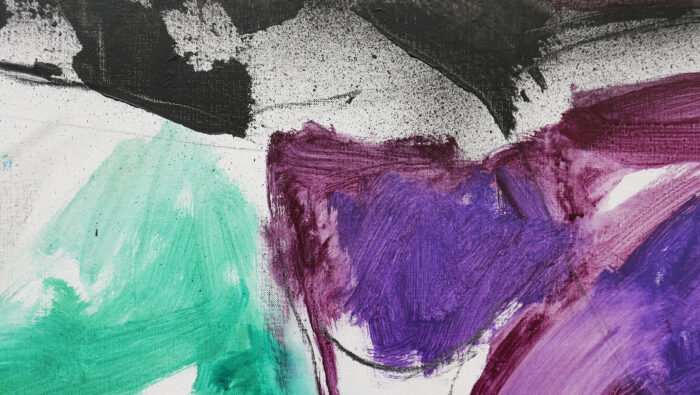 Paul Corvers - Mixed media work in acrylic and charcoal, detail