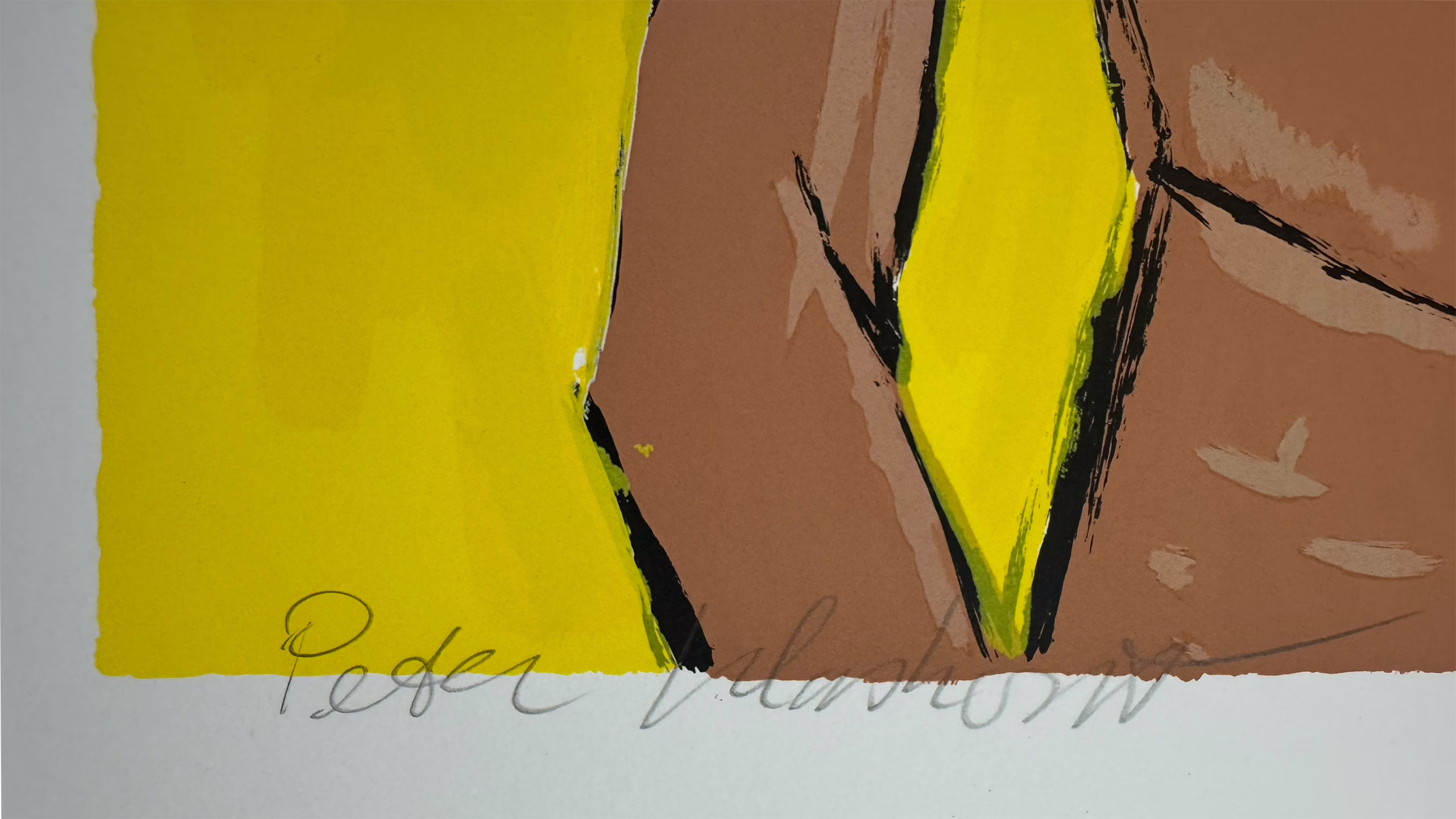 Peter Klashorst - 'My Yellow Princess' - Zeefdruk - groot - signatuur