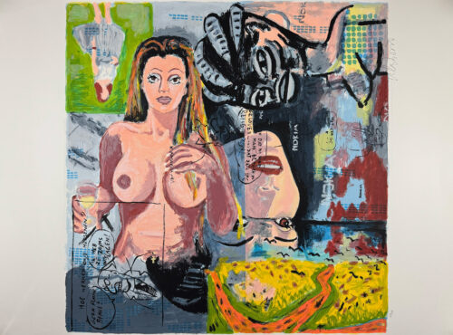 Peter Klashorst / Kamagurka - 'Turn around Lisa' - Large silkscreen print