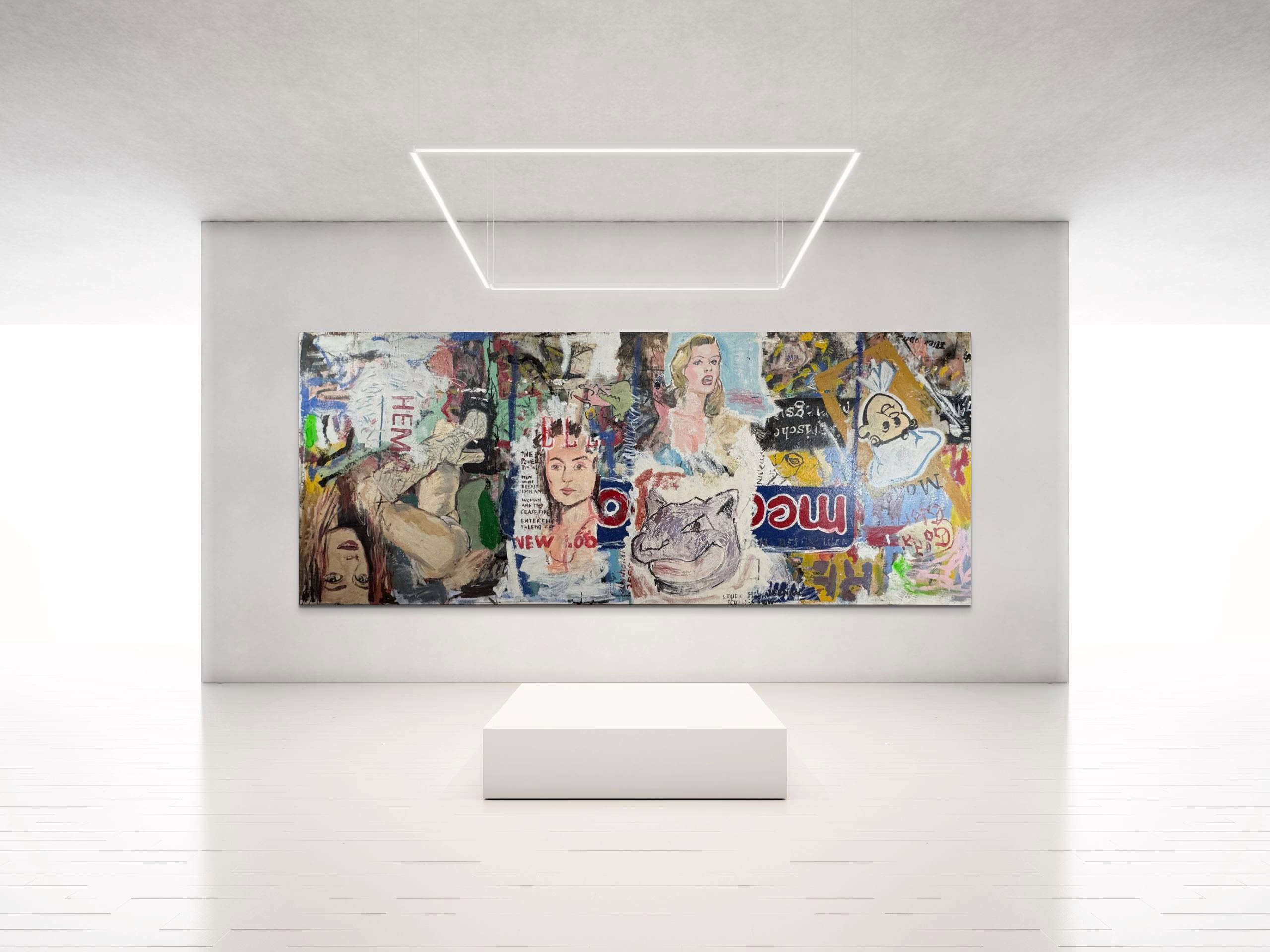 Peter Klashorst - Zeer groot schilderij - interieur galerie