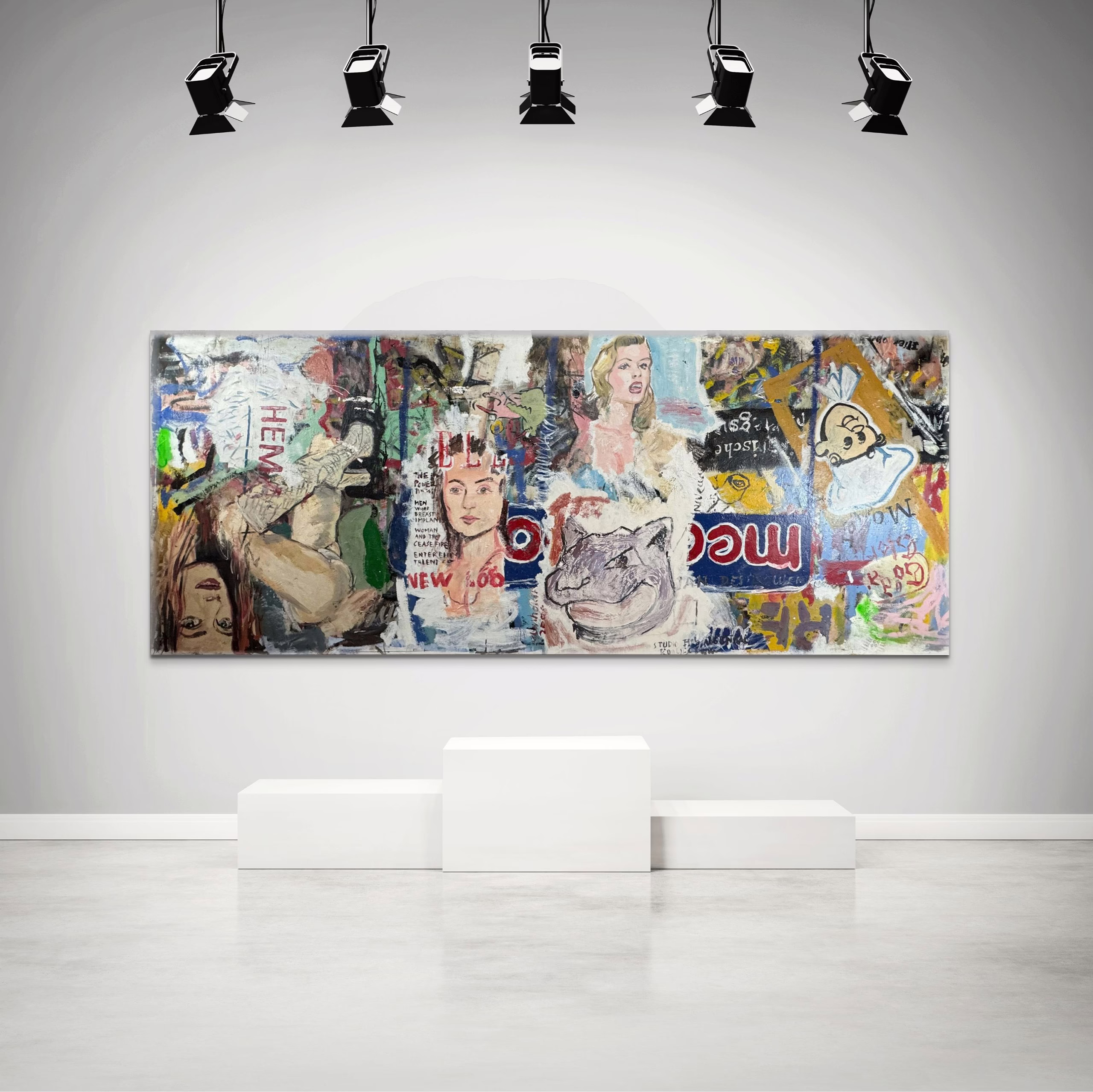 Peter Klashorst - Zeer groot schilderij - spotlight