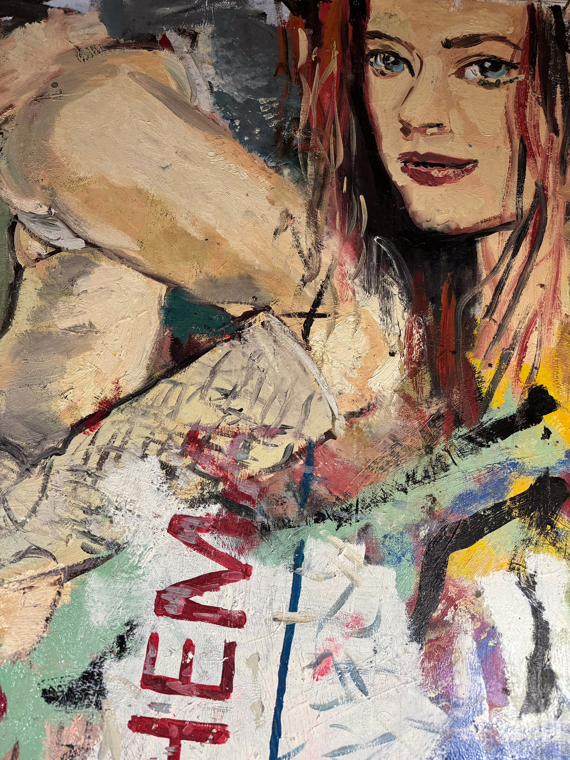 Peter Klashorst - Zeer groot schilderij - detail