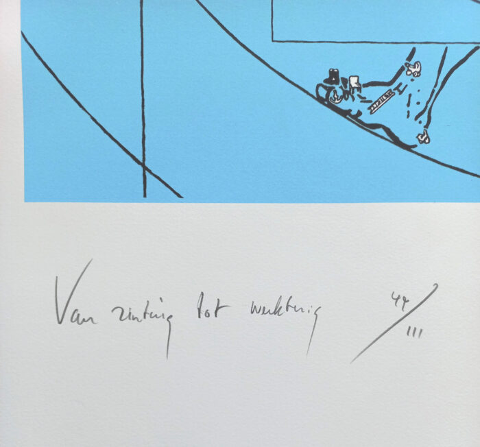 Rob Scholte - 'Van Zintuig tot Werktuig' - Silkscreen print, hand written title
