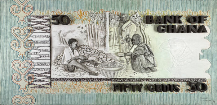 Thomas Tchopzan - '50 Cedis, Bank Of Ghana' - achteraanzicht