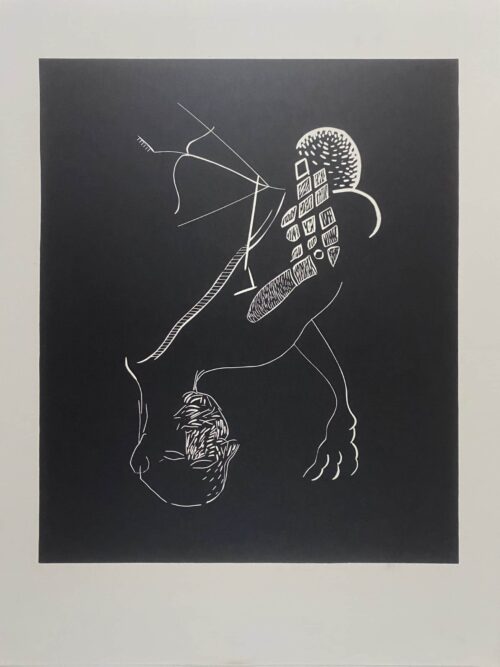 THOMAS VAN DER LINDEN - "Coo coo cupido", Lino cut