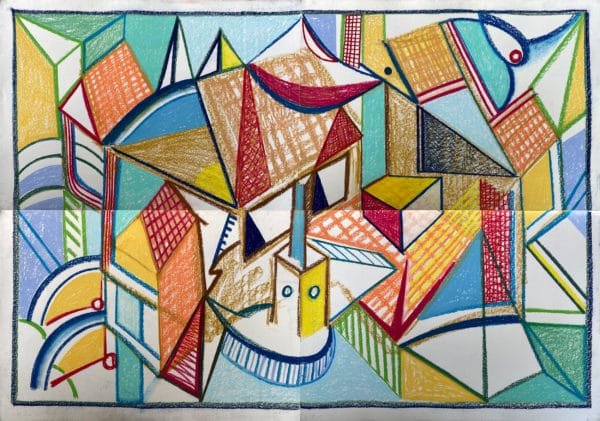 Thomas van der Linden - 'Crystal Palace' - pastel op papier