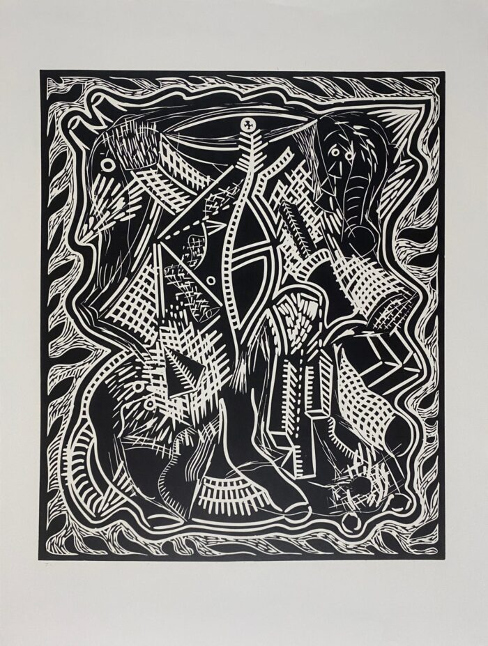 THOMAS VAN DER LINDEN - "Objet Alchimique", Lino cut