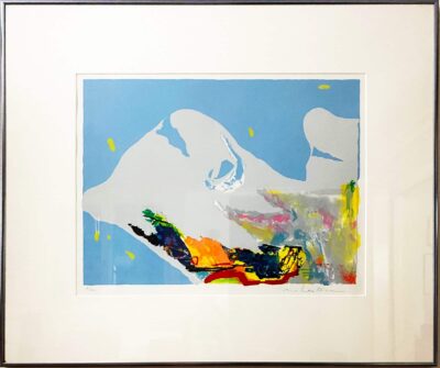 TON VAN KESTEREN - "Abstraction", silkscreen print with frame