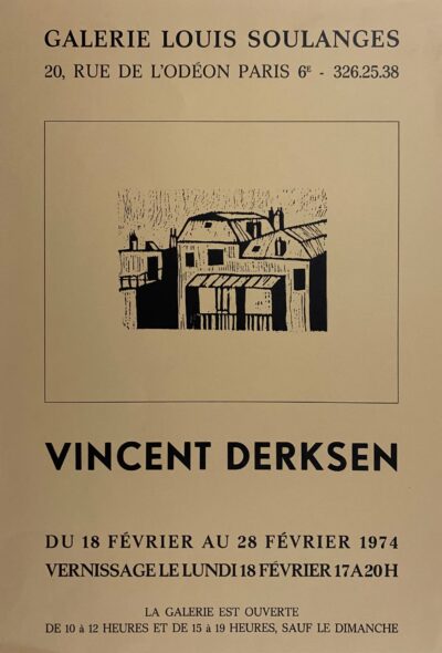 Vincent Derksen - affiche expositie Parijs