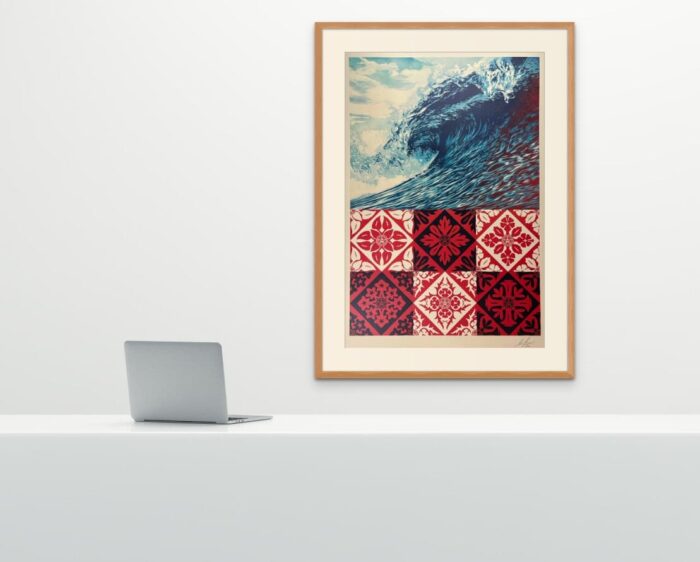 Frank Shepard Fairey - Wave of distress - impressie in interieur