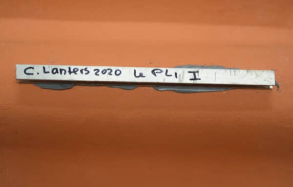 CAREL LANTERS - 'Le Pli I' - ceramic wall object, signature