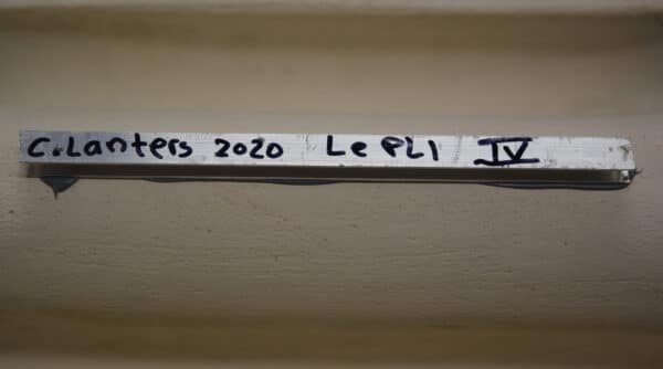 CAREL LANTERS - 'Le Pli IV' - ceramic wall object, signature