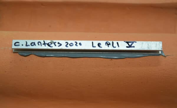 CAREL LANTERS - 'Le Pli V' - ceramic wall object, signature