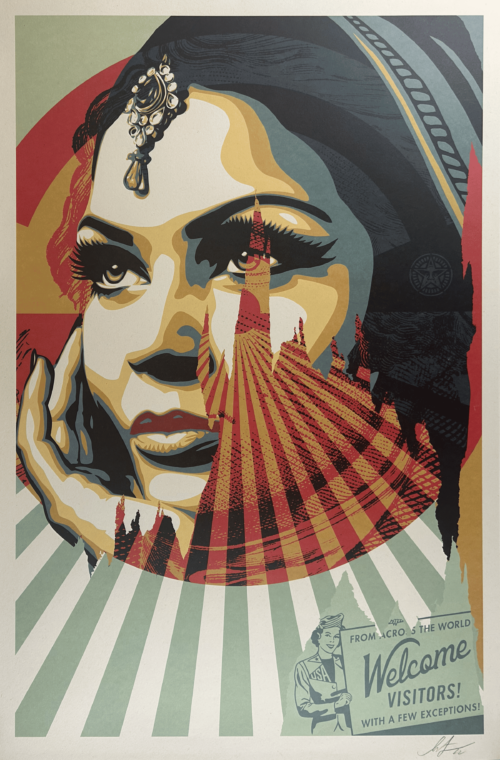 FRANK SHEPARD FAIREY - "Target Exceptions" - offset print, handgesigneerd