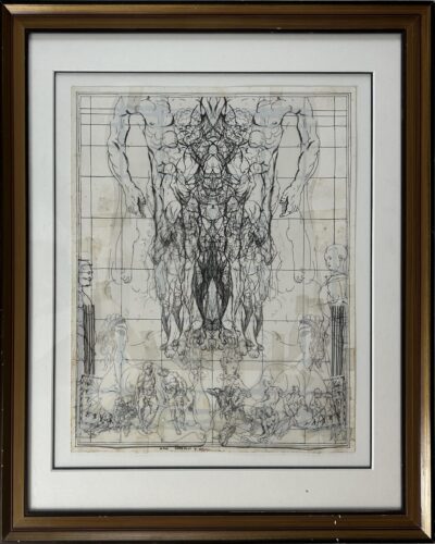 HARALD VLUGT - Drawing and collage - in frame