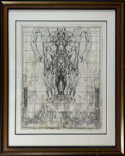 HARALD VLUGT - Drawing and collage - in frame