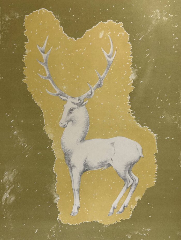 JOHN RÄDECKER - "Deer" - lithograph, hand signed, edition of 50