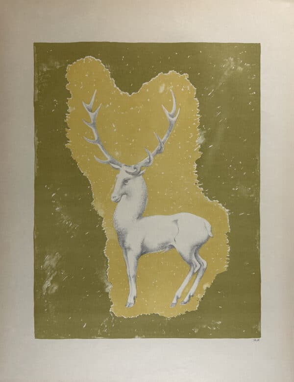 JOHN RÄDECKER - "Deer" - lithograph, hand signed, edition of 50