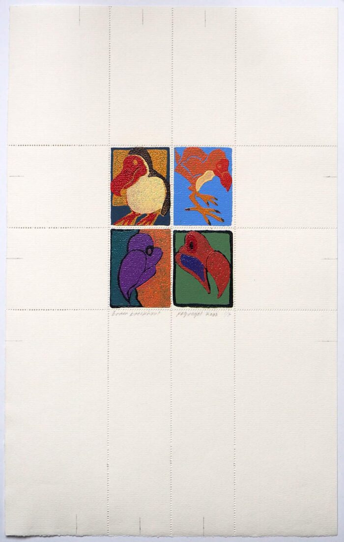 BRAM BOECKHOUT - "Pegvogel" Linocut (1 of 7)