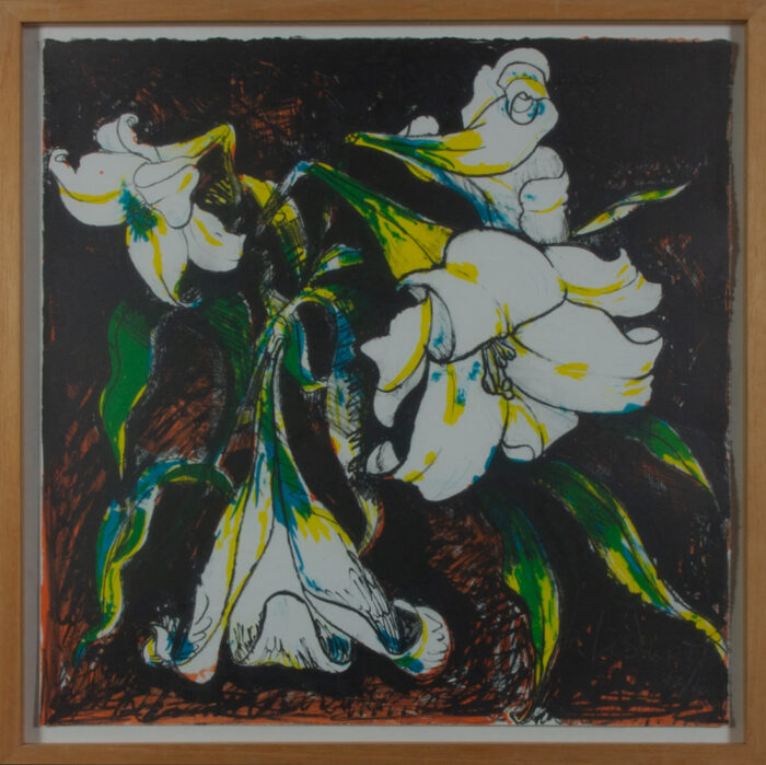 Peter Klashorst - 'Les fleurs du mal' - Lithograph, in frame