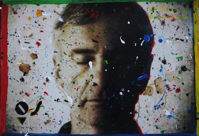 RAMON GIELING - "Portrait of Johan van der Keuken" - Paint on photo