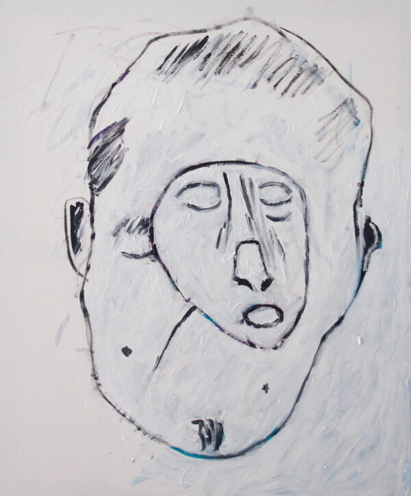 Ramon Gieling "A white portrait" - acrylverf op doek