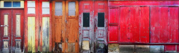 BRAM BOECKHOUT - “Red door” Photo print on 2 aluminium panels (Nr. 1 of 2)